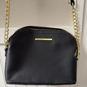 Steve Madden Black Crossbody Bag with Gold Chain